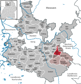 Poziția localității Epfenbach
