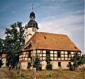 Evang. Kirche Niederleschen, 2003 mit Kirchenschiff und Dach