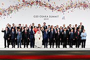 G-20 leaders at the 2019 Osaka Summit Family photo of the 2019 G20 Osaka summit.jpg