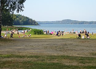 Sandstranden på sommaren