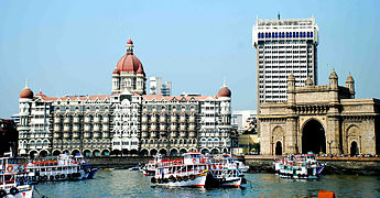 The Gateway of India seen with the Taj Mahal Palace & Towers