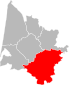 Arrondissement de Langon : la plus grande partie des cantons de l'Entre-deux-Mers et du Réolais et des Bastides  Vu