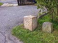 Sächsisch-Preußischer Grenzstein: Pilarpaar Nr. 55 sowie ein Läuferstein