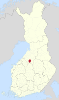 フィンランドにおける位置の位置図