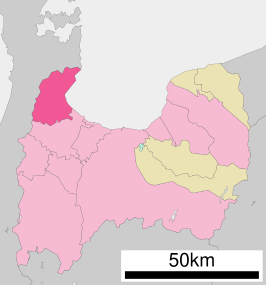 Situering van Himi in de prefectuur Toyama