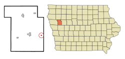 Location of Arthur, Iowa