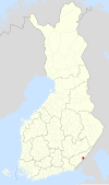 Imatra Finlandiako mapan