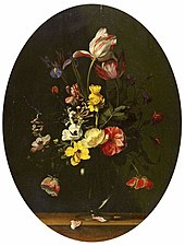 A vase of flowers, Öl auf Holz, 50,1 x 38,5 cm, Fitzwilliam Museum, Cambridge