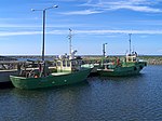 Fiskebåtar i Marjaniemi hamn.