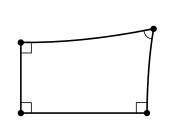 Lambert quadrilateral in hyperbolic geometry Lambert quadrilateral.svg