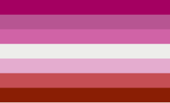 Bandera rosa derivada de lipstick lesbian
