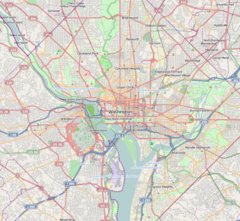 Location map of Washington, D.C.
