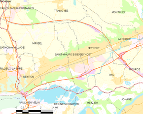 Poziția localității Saint-Maurice-de-Beynost