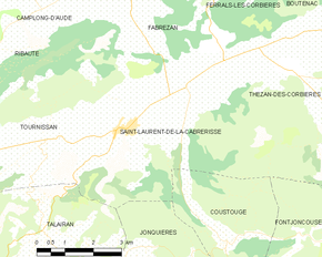 Poziția localității Saint-Laurent-de-la-Cabrerisse