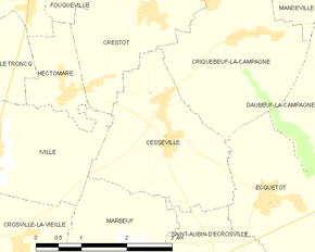 Poziția localității Cesseville