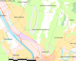 Poziția localității Saint-Martin-le-Vinoux