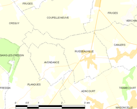 Mapa obce Ruisseauville