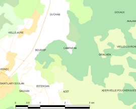 Mapa obce Camparan
