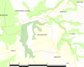 Mapa obce Sallenôves