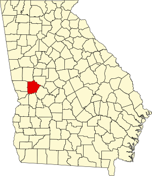 Карта штата Джорджия с указанием округа Талбот