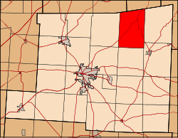 Location of Brown Township in Knox County.