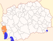 Расположение общины на карте Северной Македонии