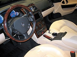 Interior of a Maserati Quattroporte Executive GT.