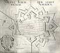 Plattegrond van Naarden uit een handschriftkaart van Abraham Saem (1685)