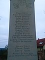 Nazwiska poległych w I wojnie światowej mieszkańców Starych Gliwic