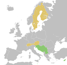 Neutral and Non-Aligned European States during the Cold War:
Neutral: Austria, Finland, Sweden and Switzerland
Non-Aligned: Cyprus, Malta and Yugoslavia Neutral and Non-Aligned European States.png