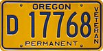 Табличка ветерана-инвалида штата Орегон - D17768.jpg