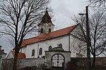 Overview of Saints Peter and Paul church in Horní Újezd, taken from outside in Horní Újezd, Třebíč District.jpg