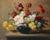 Astern in Vase, huile sur toile, 60 × 74 cm