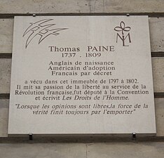 Plaque au No 10.