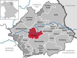 Elhelyezkedése Bajorország térképén
