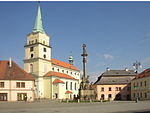 Rokycany CZ Our Lady of the Snow church and Marian column 0589.jpg