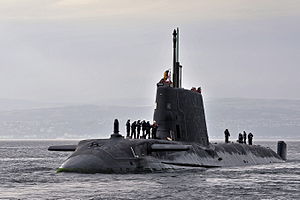 Royal Navy Submarine HMS Astute Returns to HMNB Clyde MOD 45153733.jpg