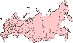 Brjansk oblasts placering i Rusland