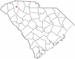 サウスカロライナ州におけるウェイドハンプトンの位置