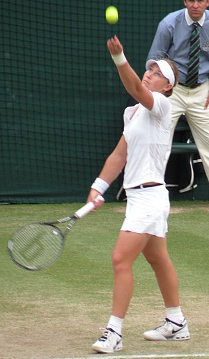 Sam Stosur Playing at Wimbledon 2008