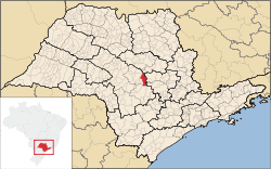 Localização de Dois Córregos em São Paulo