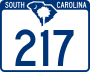 South Carolina Highway 217 marker