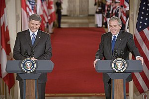 President George W. Bush and Canadian Prime Mi...
