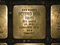 der Stolperstein für Gertrud Tana Hahn