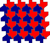 Tesselation using Texas-shaped non-convex 12-sided polygons Texas tessellation.svg