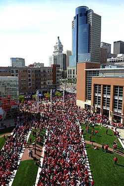 The Banks on Opening Day for The Cincinnati Reds April 2012.jpg