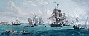 The U. S. Ship Franklin, with a View of the Bay of New York MET ap54.90.289.jpg