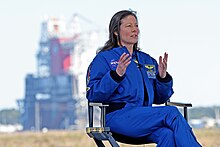 Tracy Caldwell Dyson during live coverage of a SLS Green Run Test Tracy Caldwell Dyson during live coverage of SLS Green Run Test.jpg