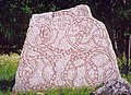 Piedra rúnica de Vaksala (U 961), firmada por Öpir.