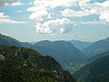 La Val Seriana vista dal Sentiero delle Orobie in prossimità del Rifugio Baroni al Brunone.